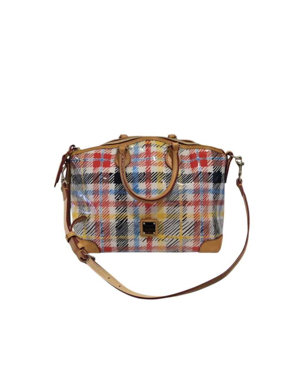 Dooney & Bourke Chatham Patent Plaid Satchel